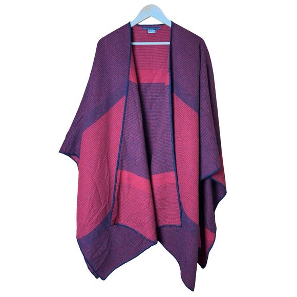 Peruvian Connection Jackets & Blazers - Peruvian Connection Red 100% Baby Alpaca poncho one size